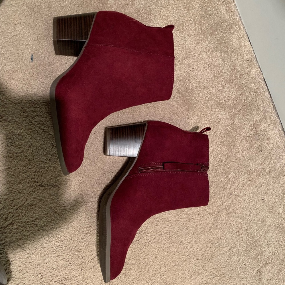 Burgundy/Maroon Booties Old Navy